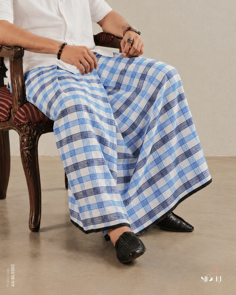 White & Blue Check – 6 Haat