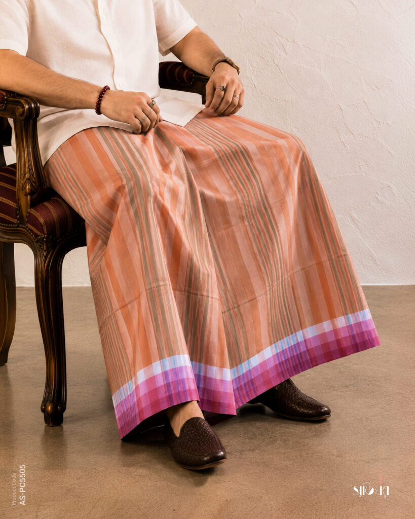 Orange Multicolor Check – 6 Haat