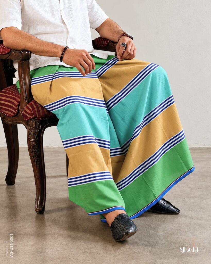 Mustard Aqua Stripe – 6 Haat